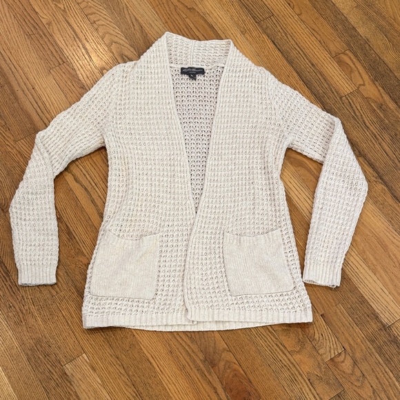 Eddie Bauer Sweaters - Eddie Bauer Cream Textured Knit Cardigan